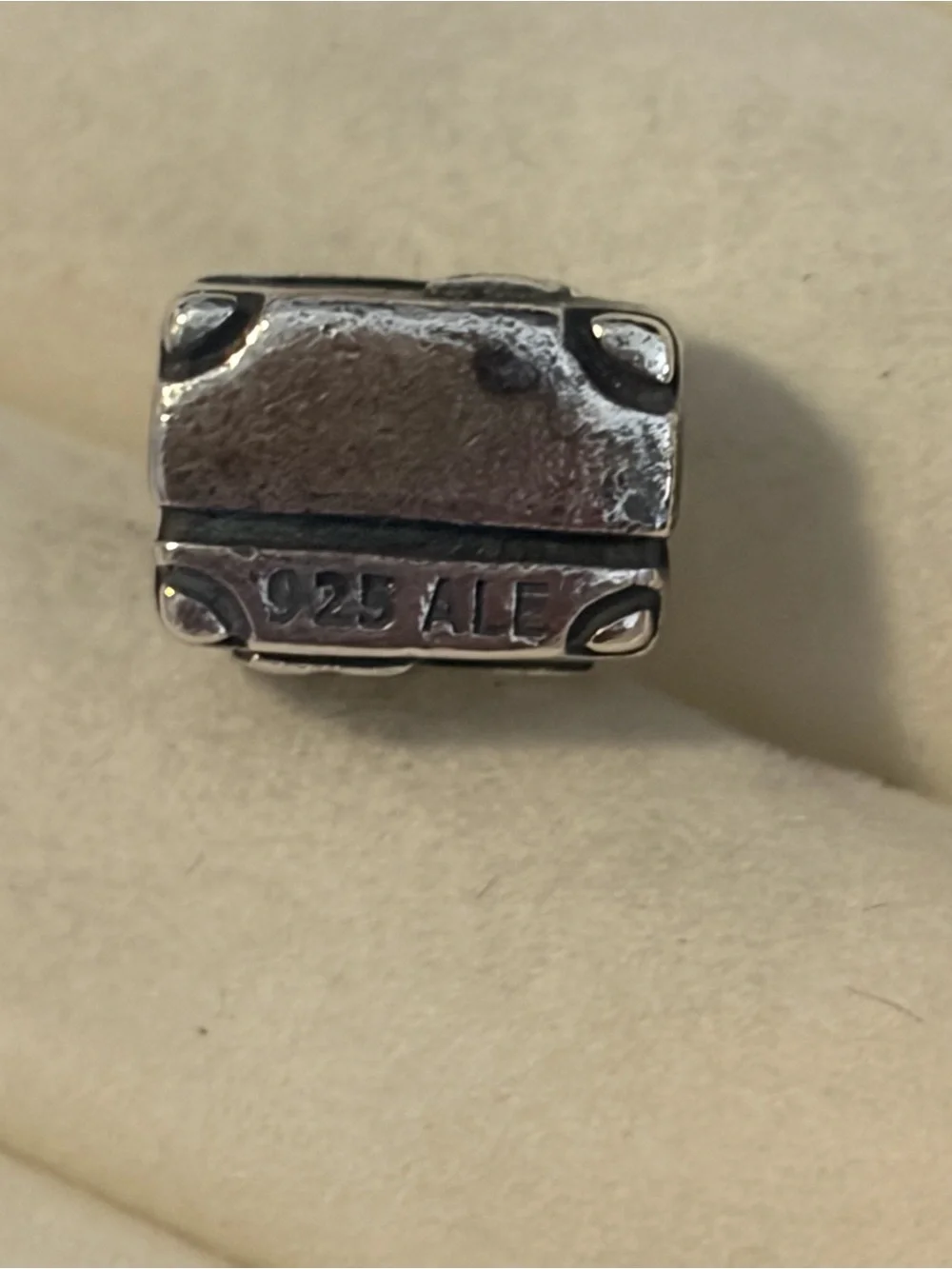 retired, authentic Pandora Suitcase Charm (item number 790362) - Picture 3 of 3